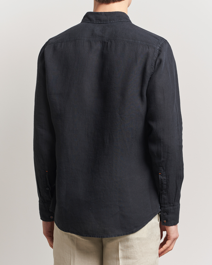 Homme | Chemises | BOSS ORANGE | Relegant Linen Shirt Black