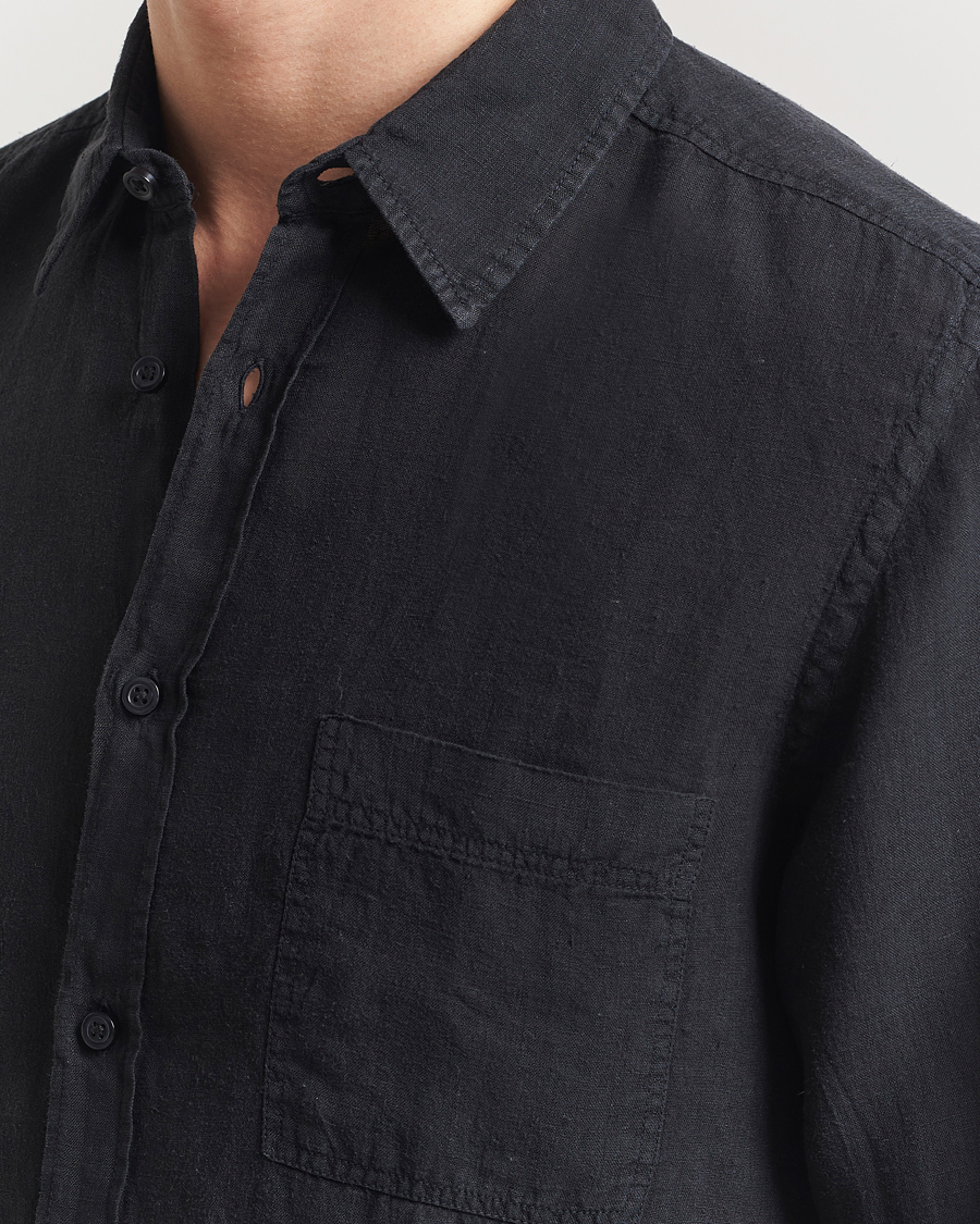 Homme | Chemises | BOSS ORANGE | Relegant Linen Shirt Black