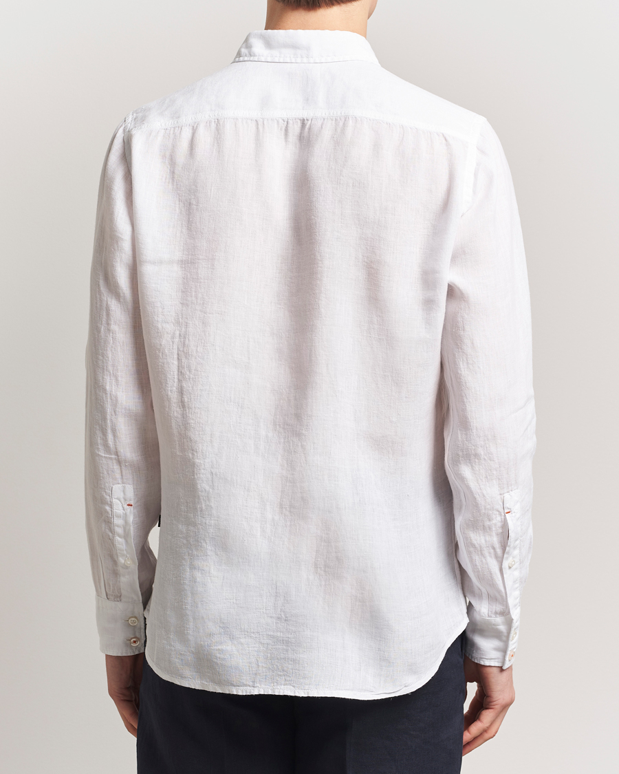 Homme | Chemises | BOSS ORANGE | Relegant Linen Shirt White