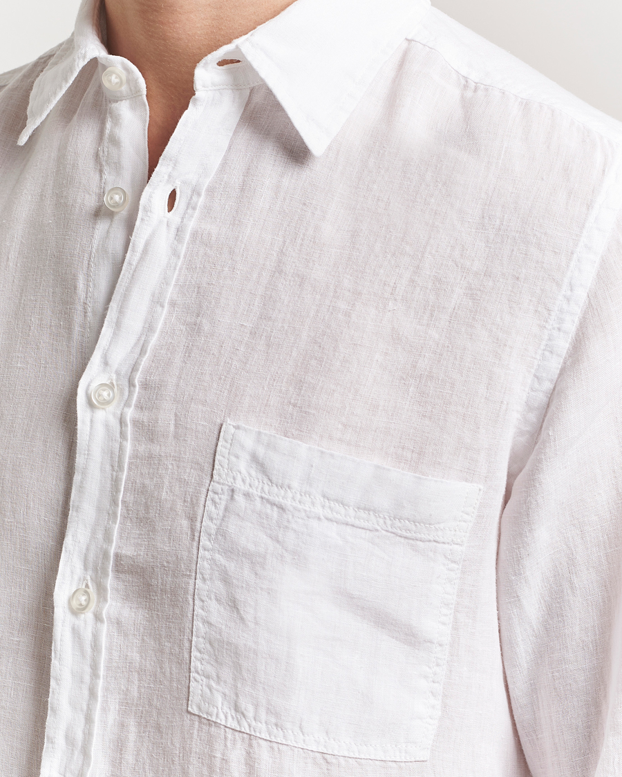 Homme | Chemises | BOSS ORANGE | Relegant Linen Shirt White