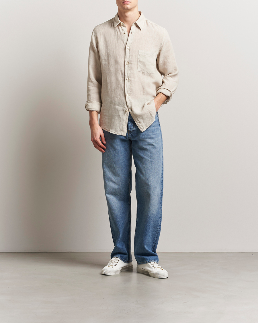 Homme | Chemises | BOSS ORANGE | Relegant Linen Shirt Light Beige