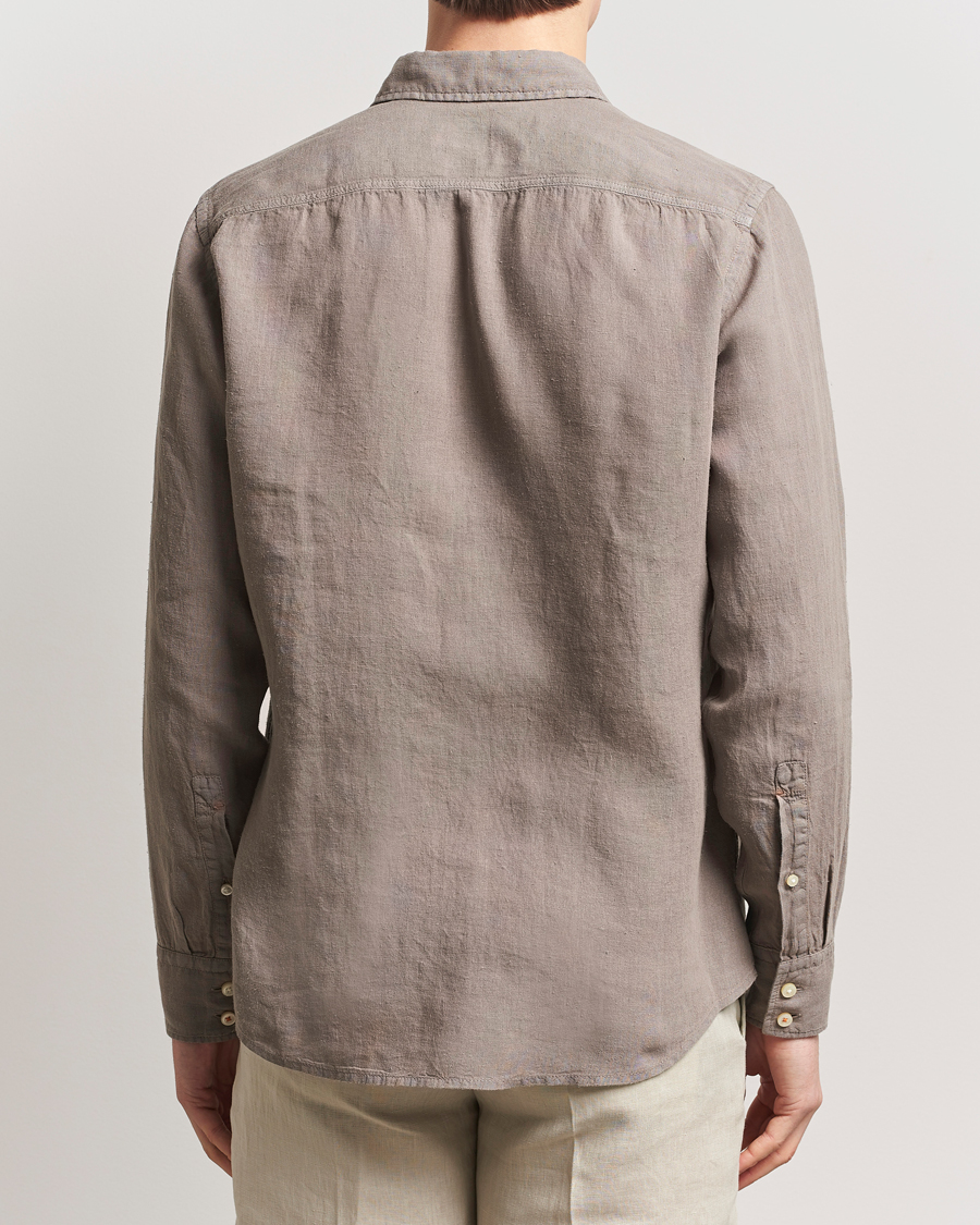 Homme | Chemises | BOSS ORANGE | Relegant Linen Shirt Open Beige
