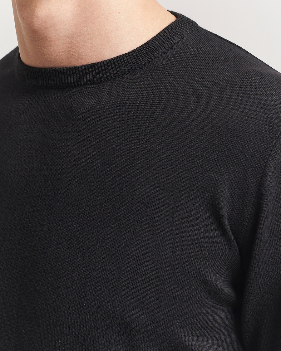 Homme | Pulls Et Tricots | Morgano | Supersoft Egyptian Cotton Crew Neck Black