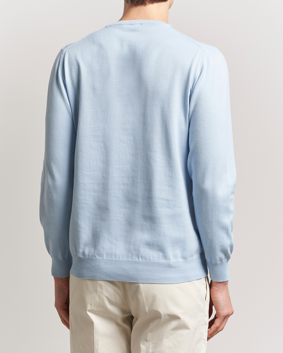Homme | Pulls Et Tricots | Morgano | Supersoft Egyptian Cotton Crew Neck Light Blue