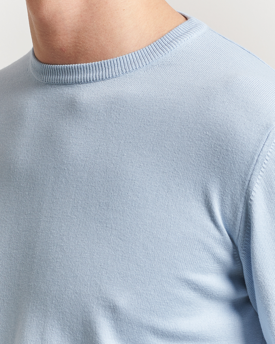 Homme | Pulls Et Tricots | Morgano | Supersoft Egyptian Cotton Crew Neck Light Blue