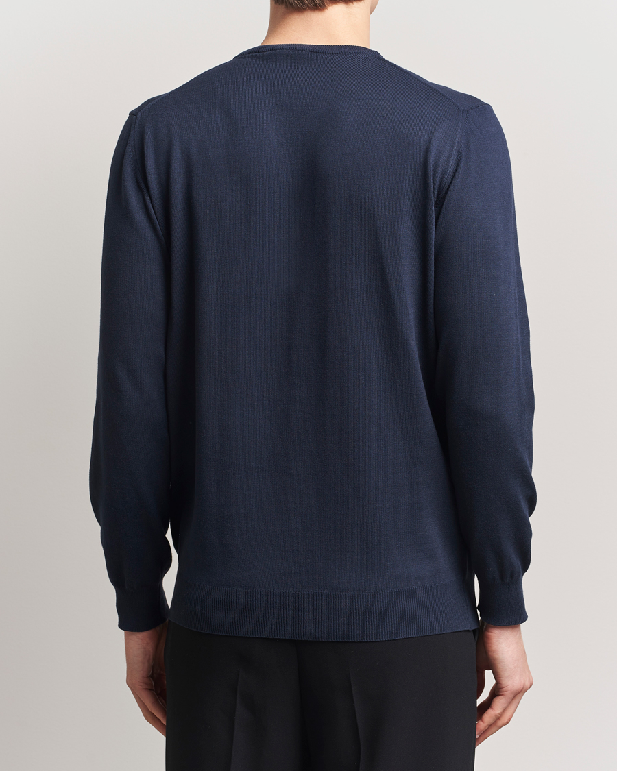 Homme | Pulls Et Tricots | Morgano | Supersoft Egyptian Cotton Crew Neck Navy