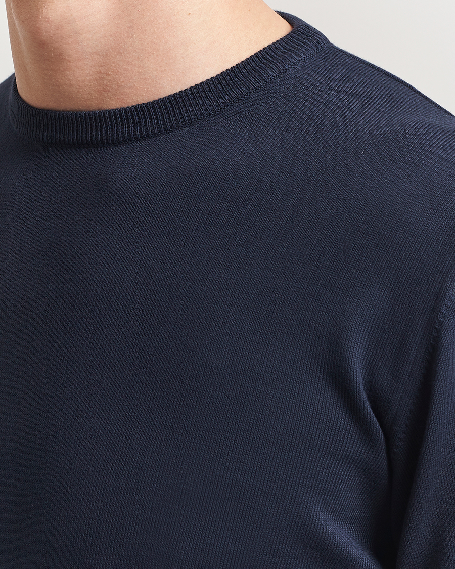 Homme | Pulls Et Tricots | Morgano | Supersoft Egyptian Cotton Crew Neck Navy