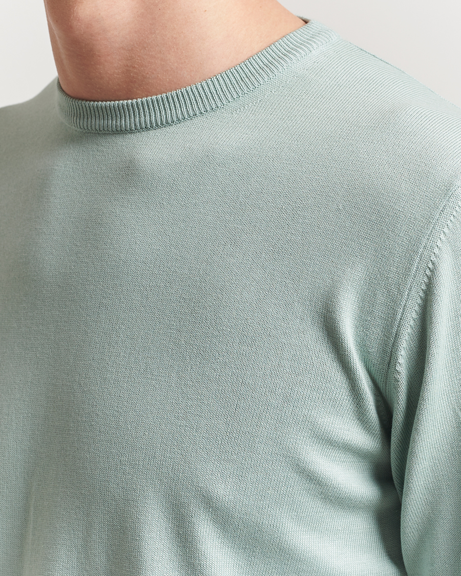Homme | Pulls Et Tricots | Morgano | Supersoft Egyptian Cotton Crew Neck Light Green