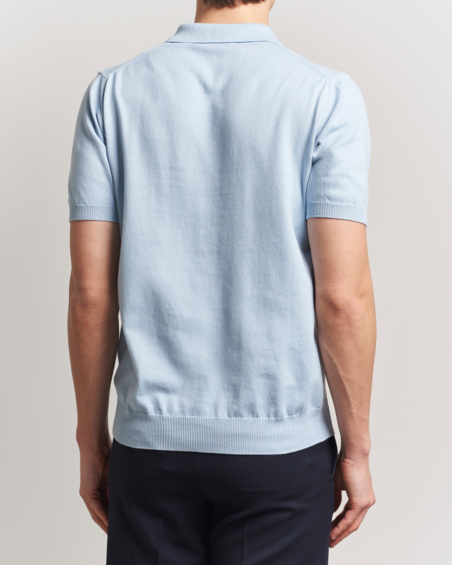 Homme | Polos | Morgano | Supersoft Egyptian Cotton Polo Light Blue