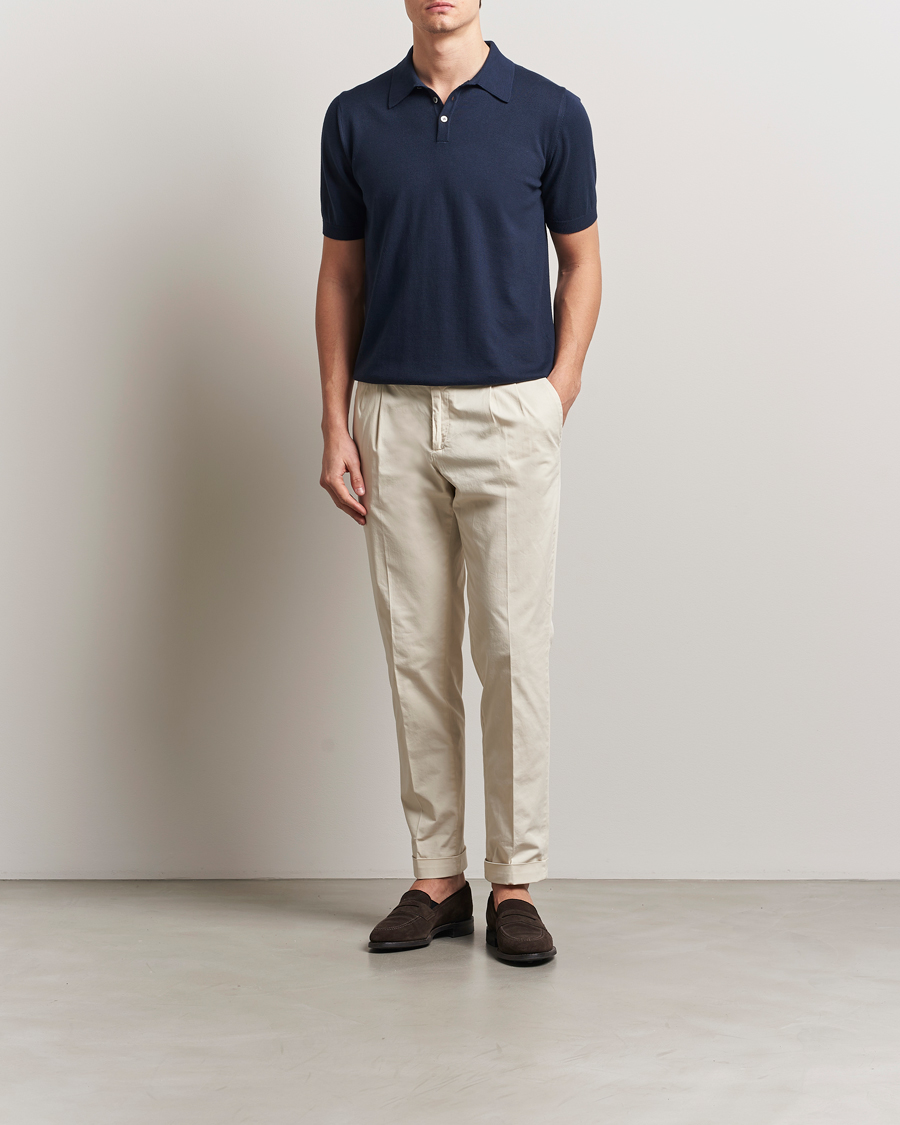 Homme | Polos | Morgano | Supersoft Egyptian Cotton Polo Navy