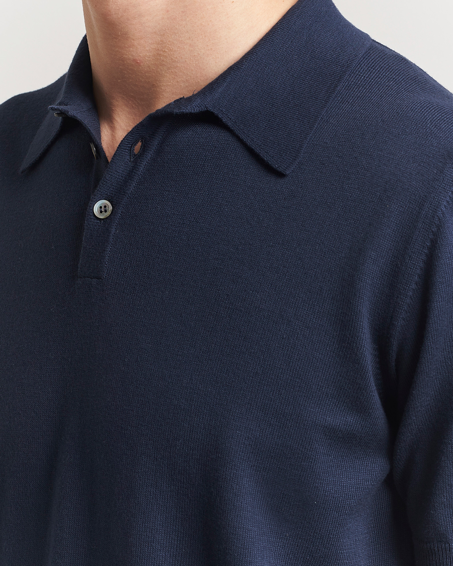 Homme | Polos | Morgano | Supersoft Egyptian Cotton Polo Navy
