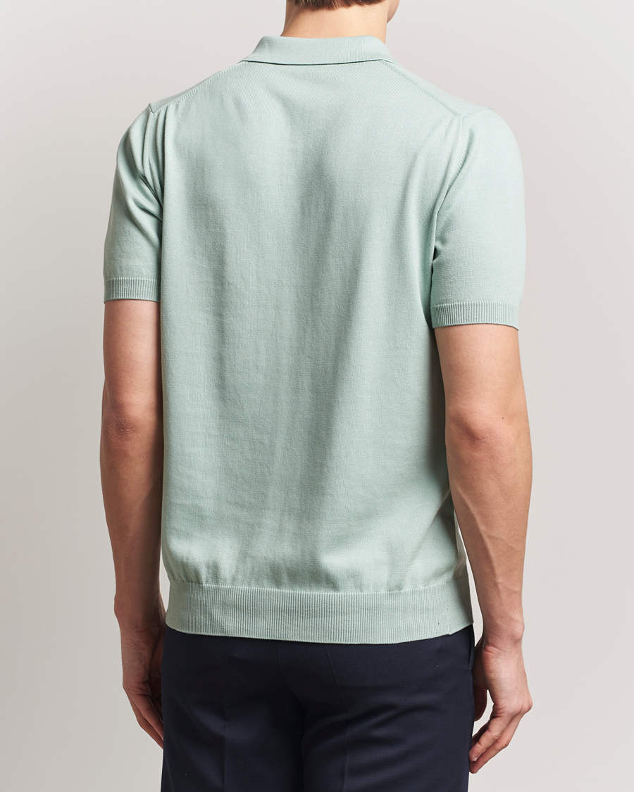 Homme | Polos | Morgano | Supersoft Egyptian Cotton Polo Light Green