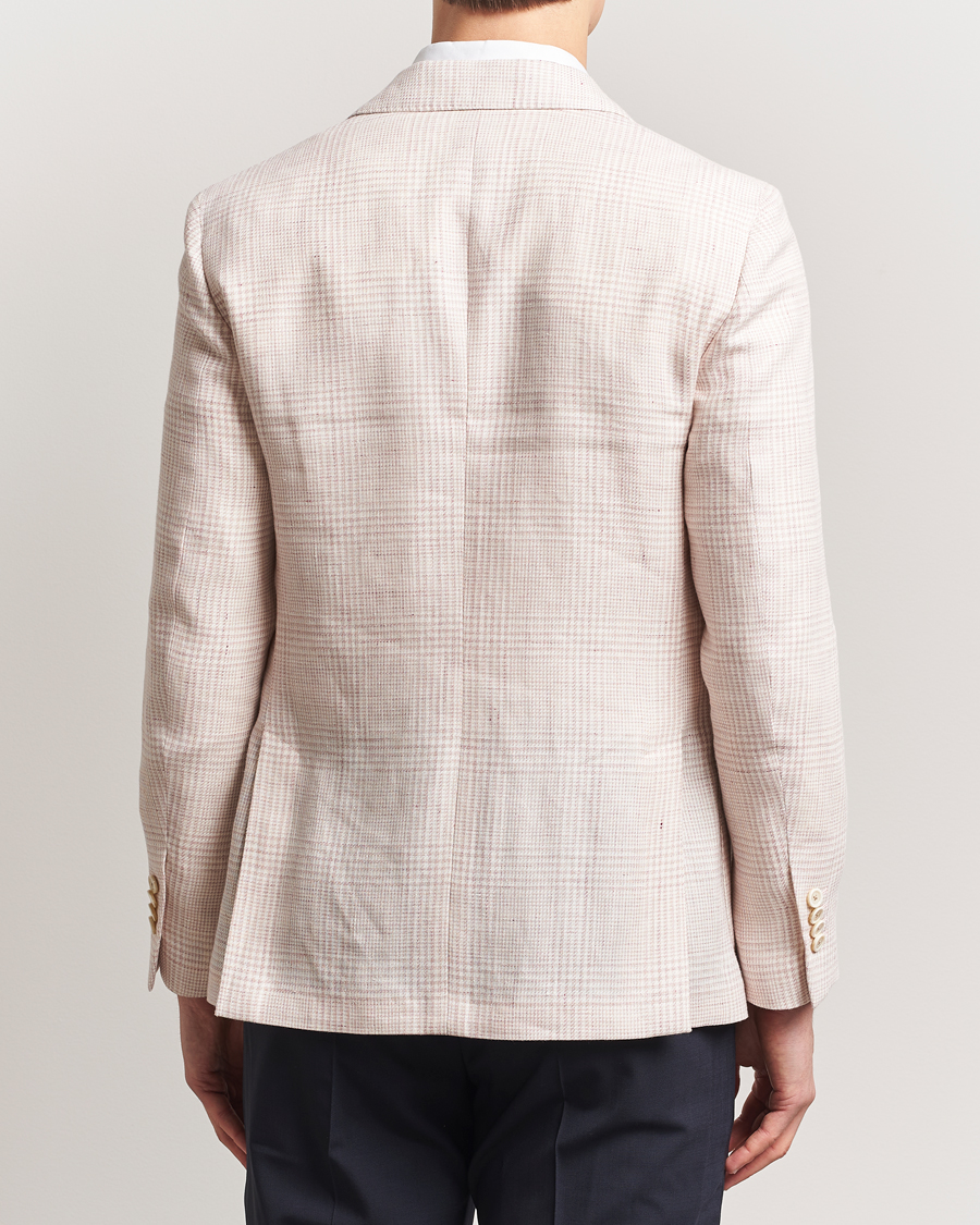 Homme | Blazers | Lardini | Linen/Wool Glencheck Blazer Pink