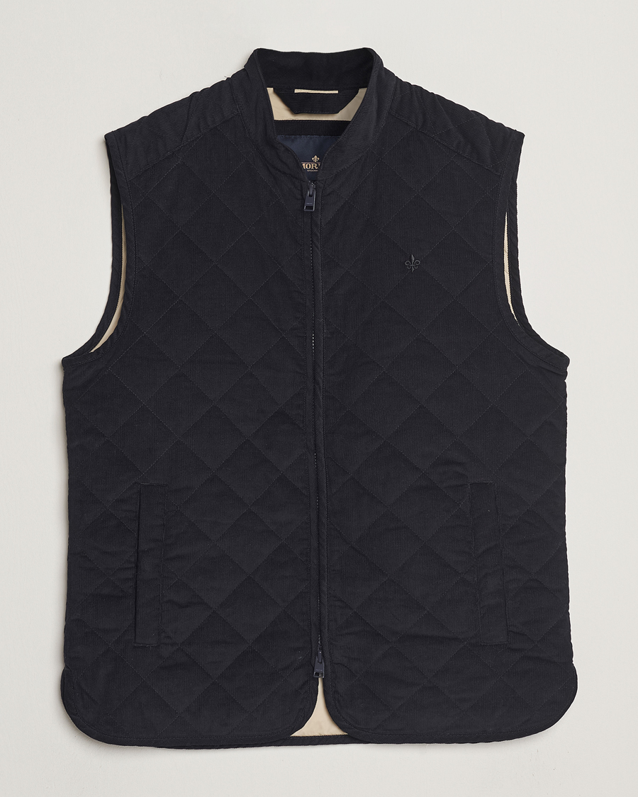 Homme | Manteaux Et Vestes | Morris | Teddy Quilted Cord Vest Navy