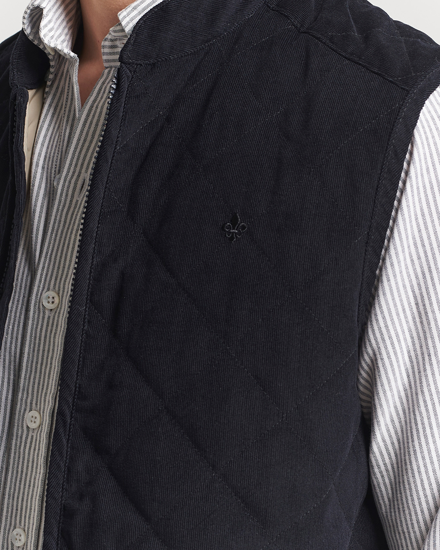 Homme | Manteaux Et Vestes | Morris | Teddy Quilted Cord Vest Navy
