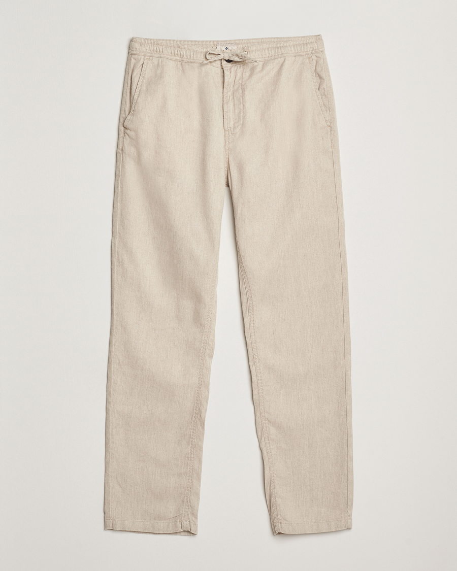 Homme | Pantalons | Morris | Fenix Linen/Cotton Trousers Beige