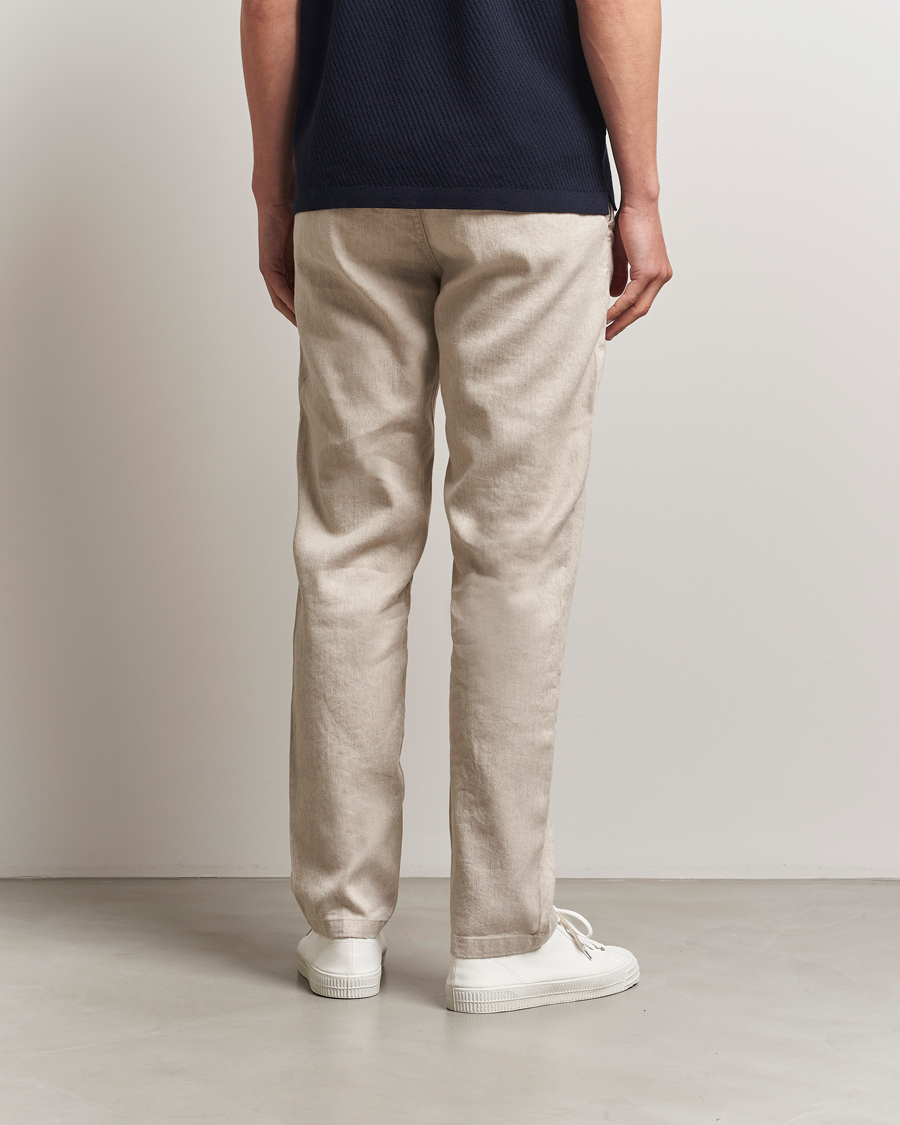 Homme | Pantalons | Morris | Fenix Linen/Cotton Trousers Beige