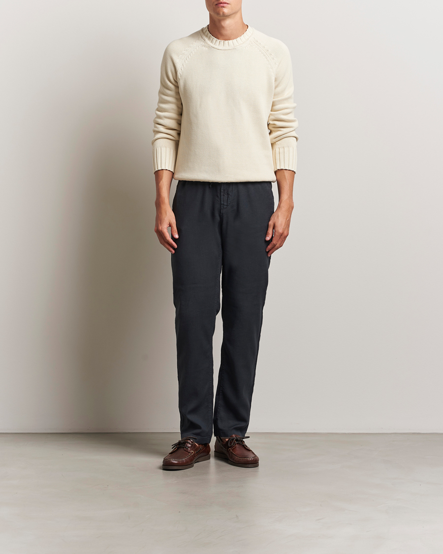 Homme | Pantalons | Morris | Fenix Linen/Cotton Trousers Blue