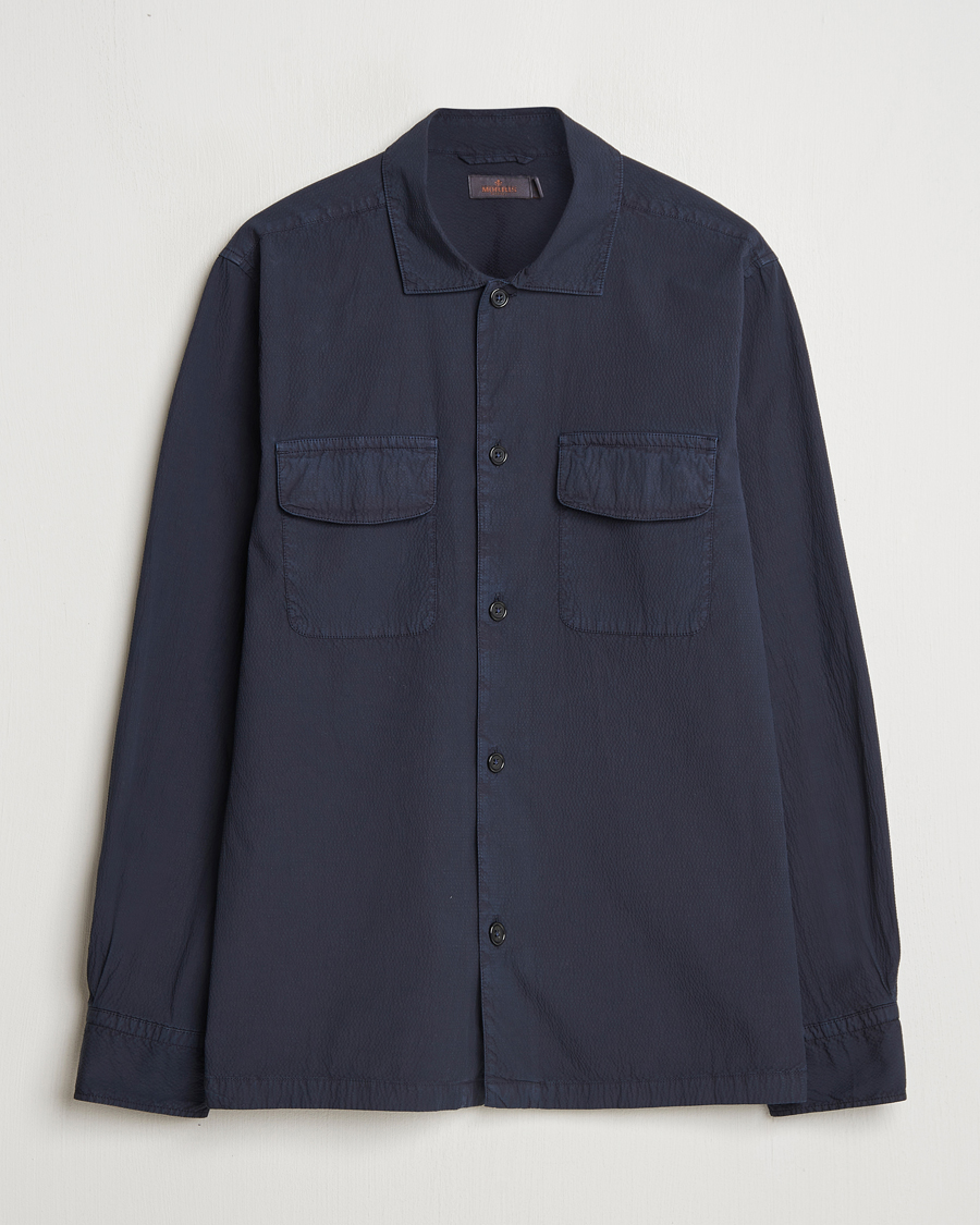 Homme | Chemises | Morris | Seersucker Overshirt Blue