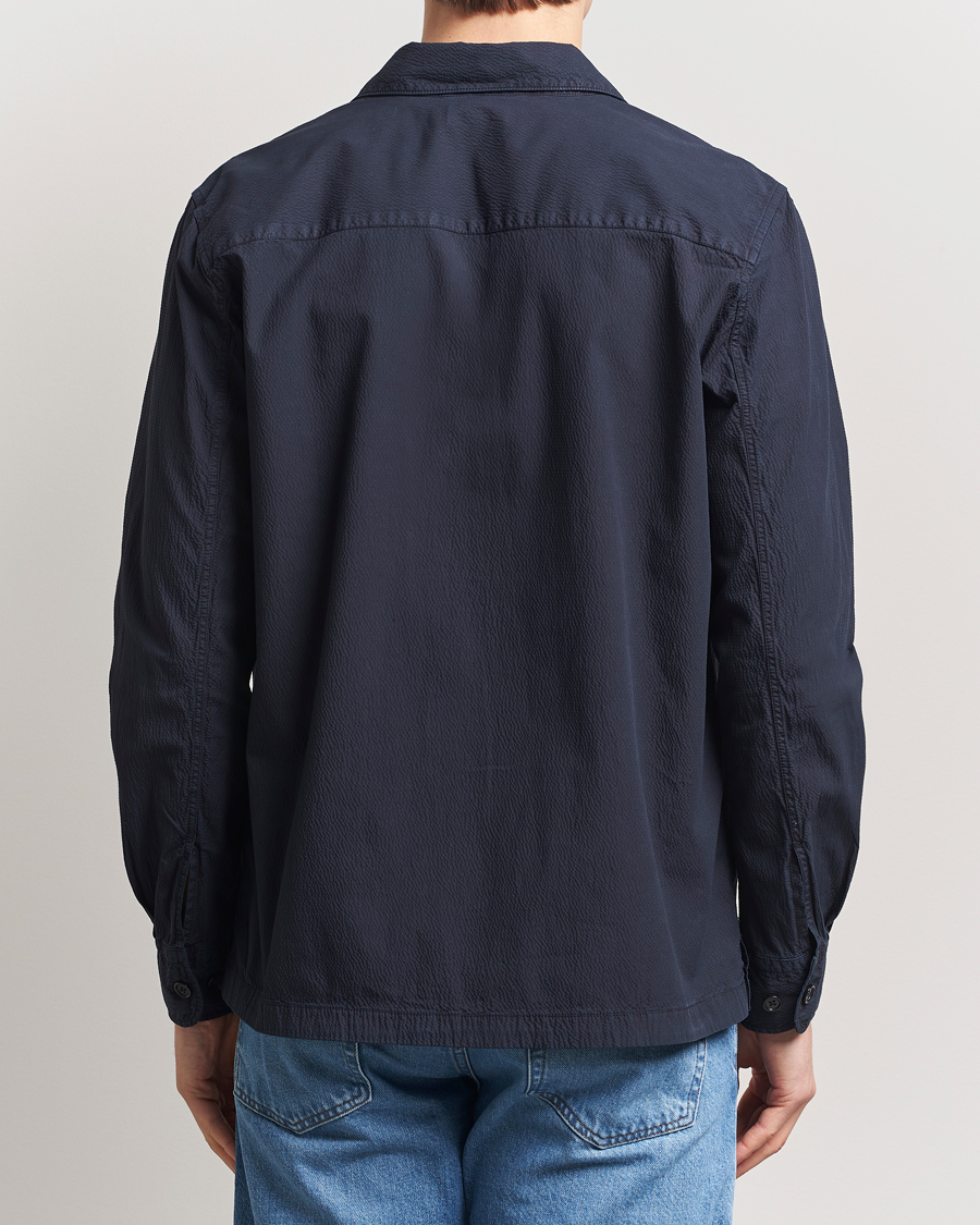 Homme | Chemises | Morris | Seersucker Overshirt Blue