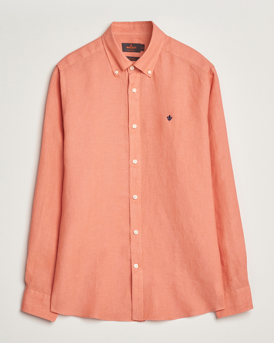 Homme | Chemises | Morris | Douglas Linen Button Down Shirt Burnt Orange