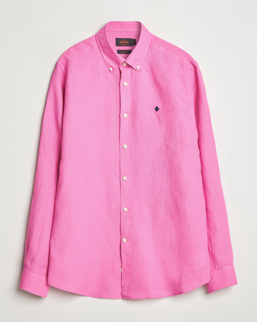 Homme | Chemises | Morris | Douglas Linen Button Down Shirt Cerise