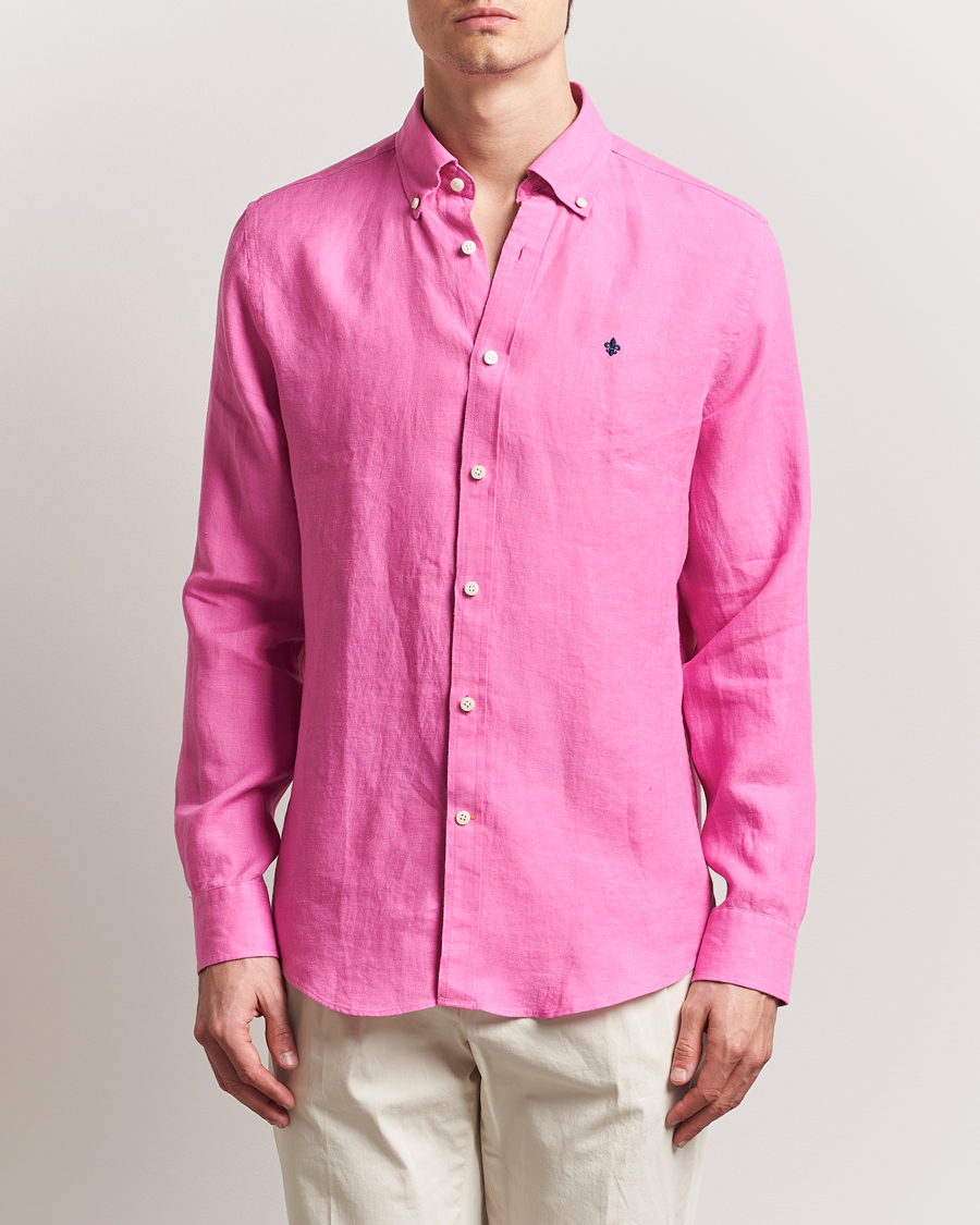 Homme | Chemises | Morris | Douglas Linen Button Down Shirt Cerise