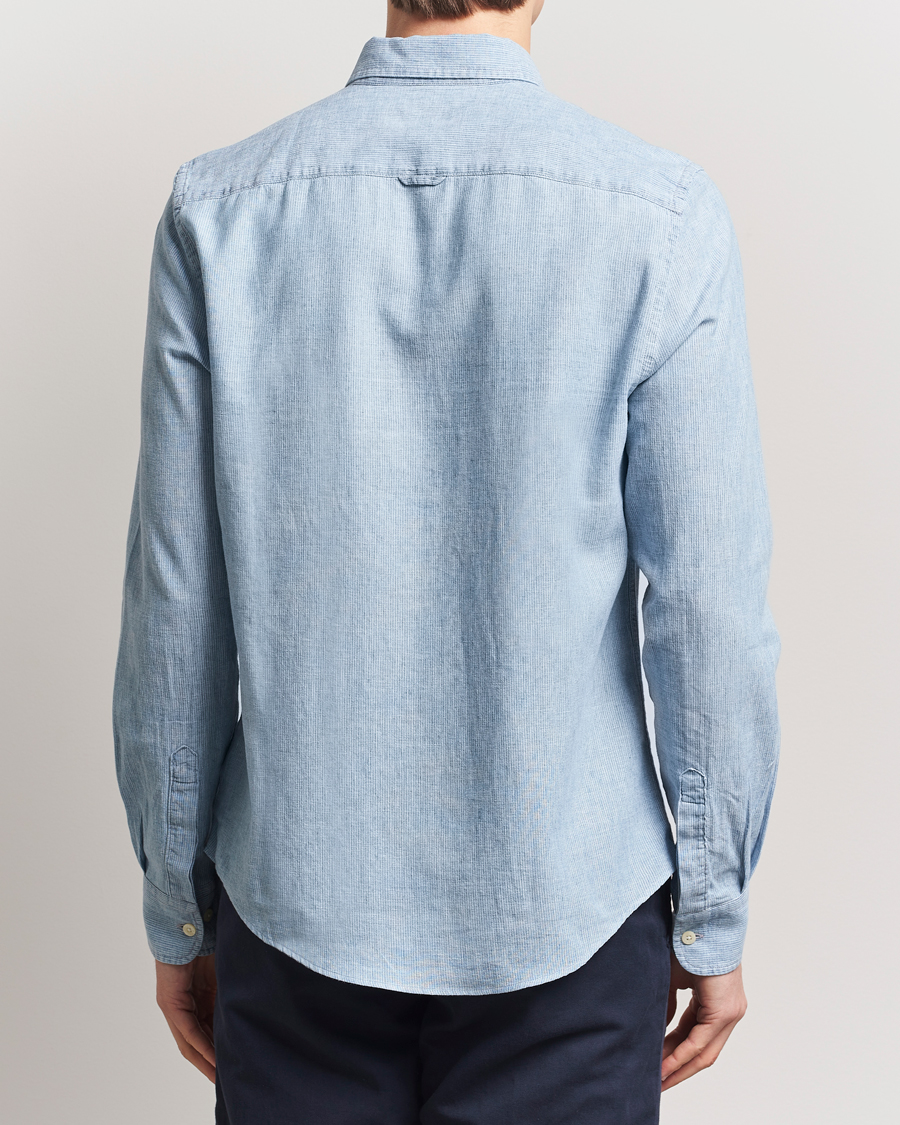 Homme | Chemises | Morris | Linen Indigo Shirt Light Blue