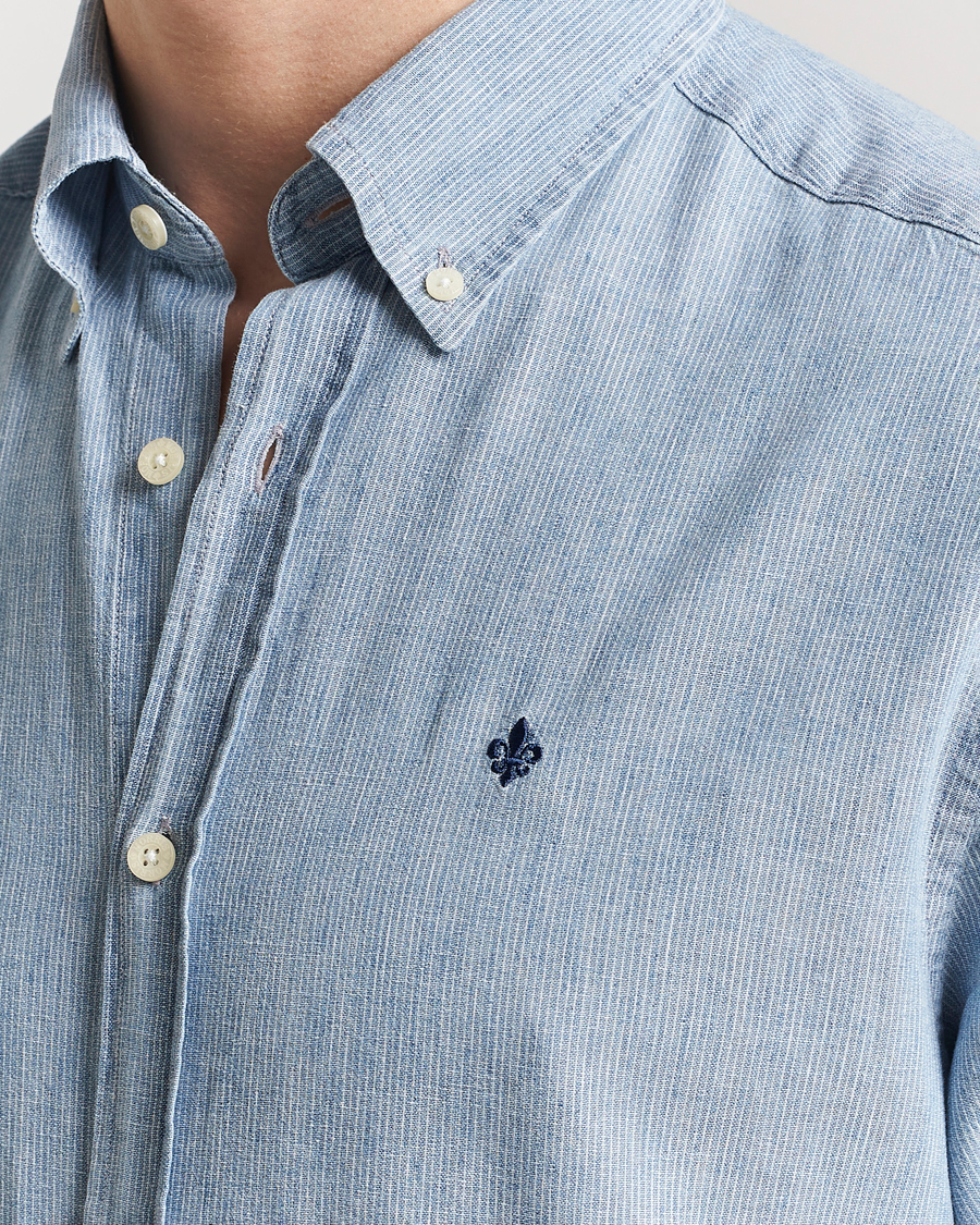 Homme | Chemises | Morris | Linen Indigo Shirt Light Blue