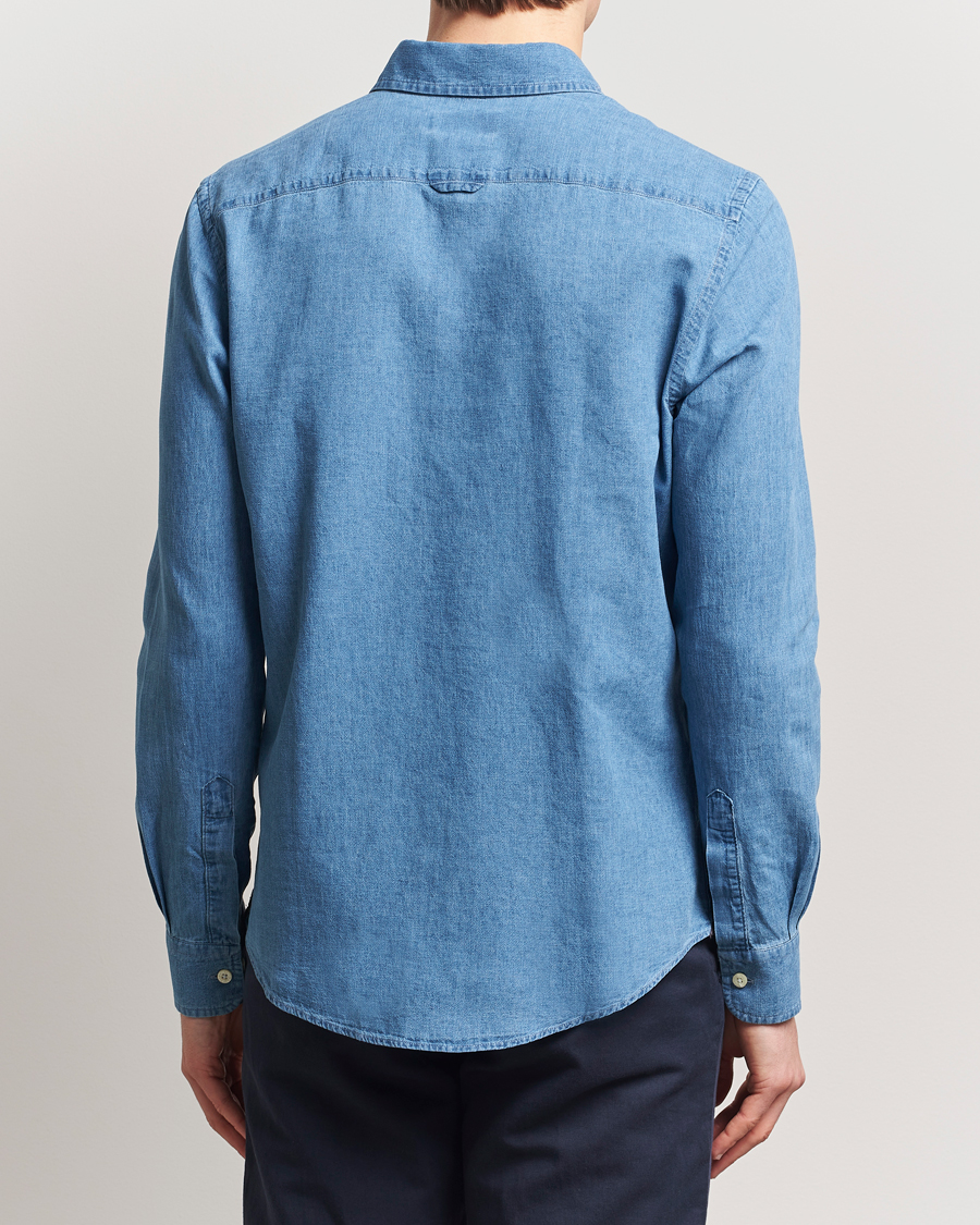 Homme | Chemises | Morris | Linen Indigo Shirt Dark Blue