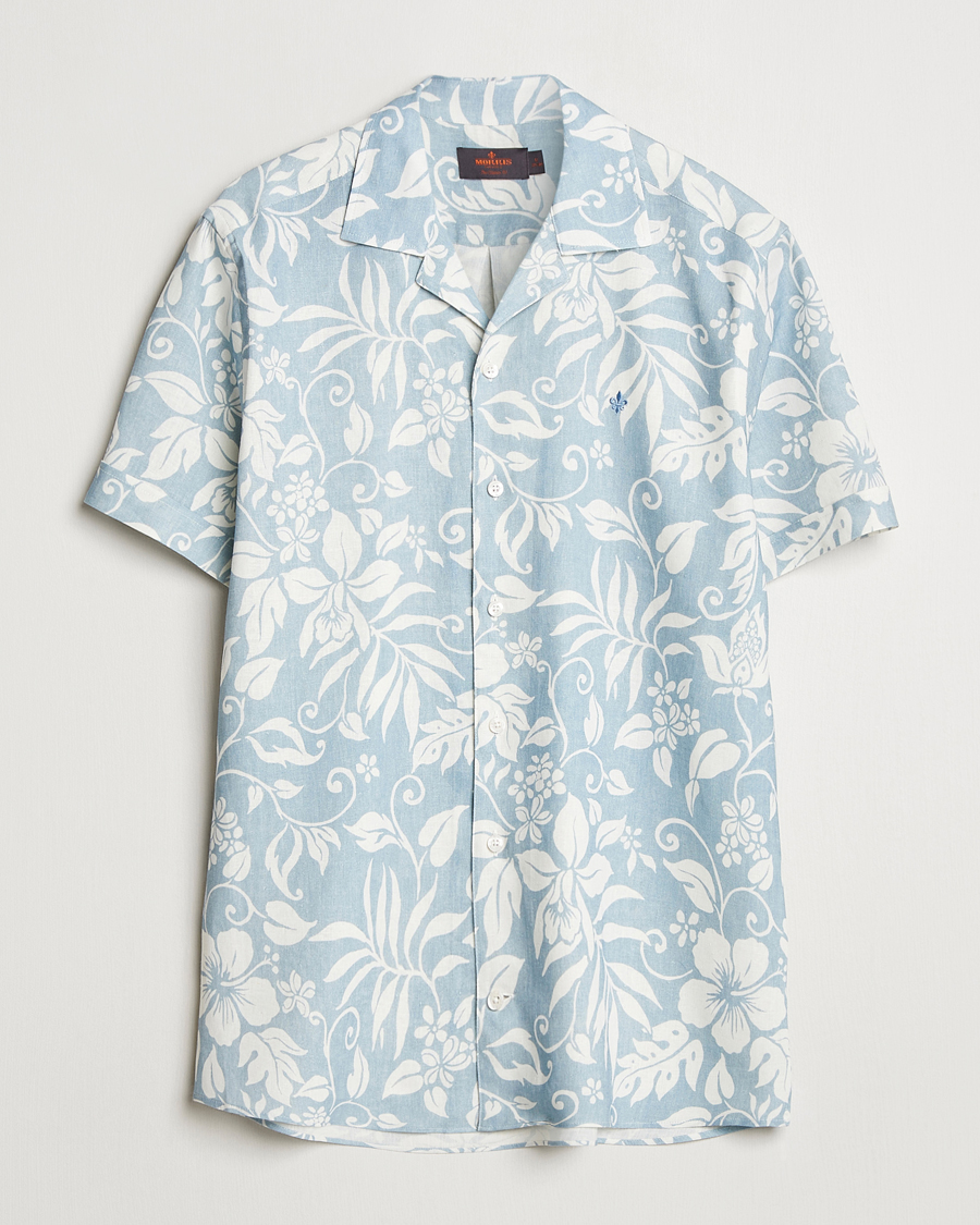 Homme | Chemises | Morris | Tropical Short Sleeve Shirt Blue