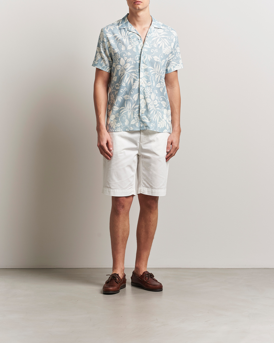 Homme | Chemises | Morris | Tropical Short Sleeve Shirt Blue