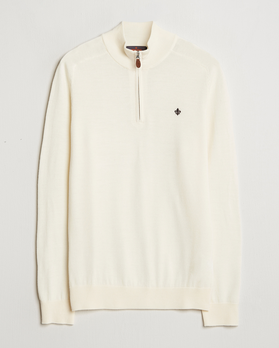 Homme | Pulls Et Tricots | Morris | John Merino Half Zip White
