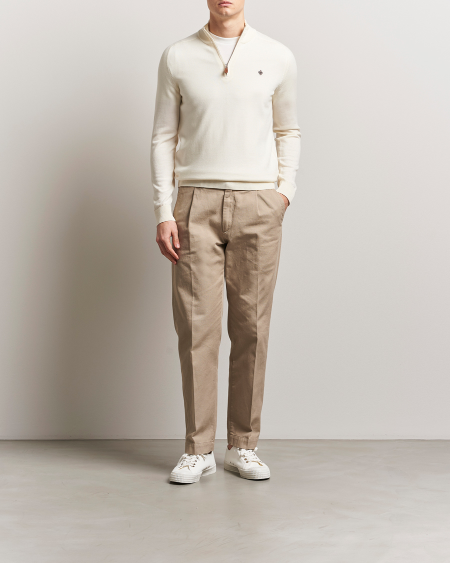 Homme | Pulls Et Tricots | Morris | John Merino Half Zip White