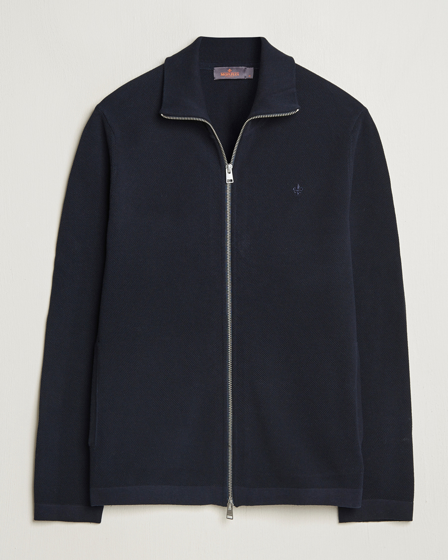 Homme | Pulls Et Tricots | Morris | Jake Zip Cardigan Dark Blue