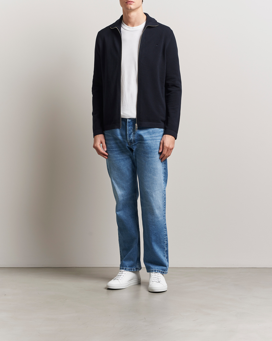Homme | Pulls Et Tricots | Morris | Jake Zip Cardigan Dark Blue