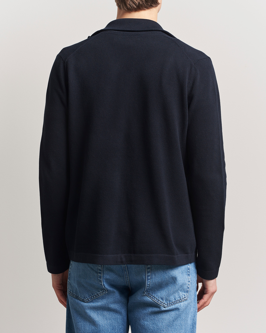 Homme | Pulls Et Tricots | Morris | Jake Zip Cardigan Dark Blue