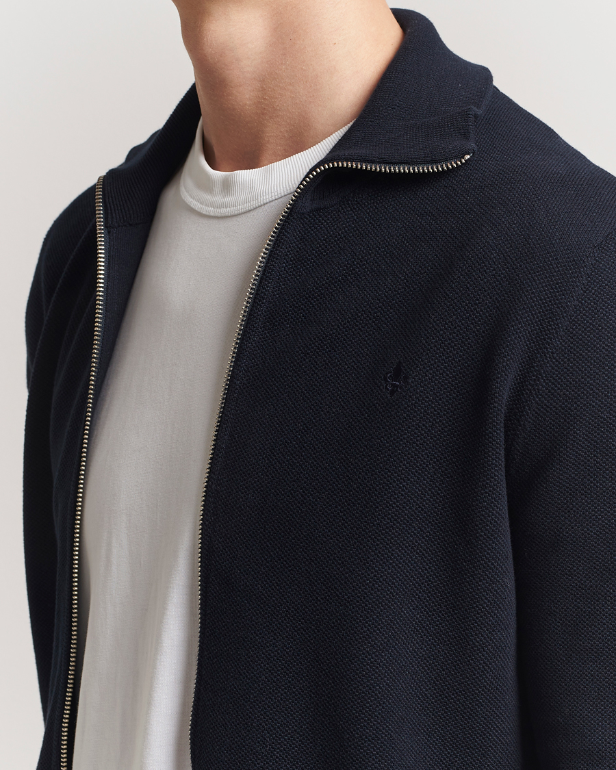 Homme | Pulls Et Tricots | Morris | Jake Zip Cardigan Dark Blue