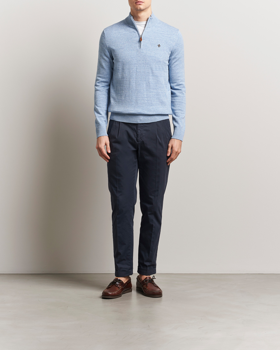 Homme | Pulls Et Tricots | Morris | Randall Half Zip Light Blue