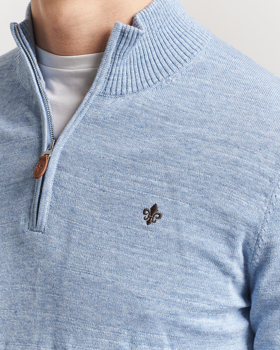 Homme | Pulls Et Tricots | Morris | Randall Half Zip Light Blue