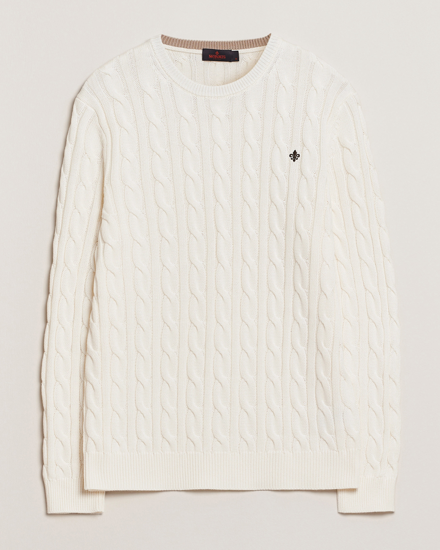 Homme | Pulls Et Tricots | Morris | Ethan Cable O-Neck Off White