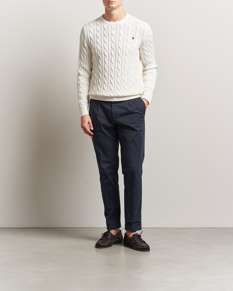 Homme | Pulls Et Tricots | Morris | Ethan Cable O-Neck Off White