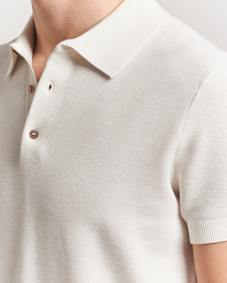 Homme | Polos | Morris | Walter Knitted Polo Off White