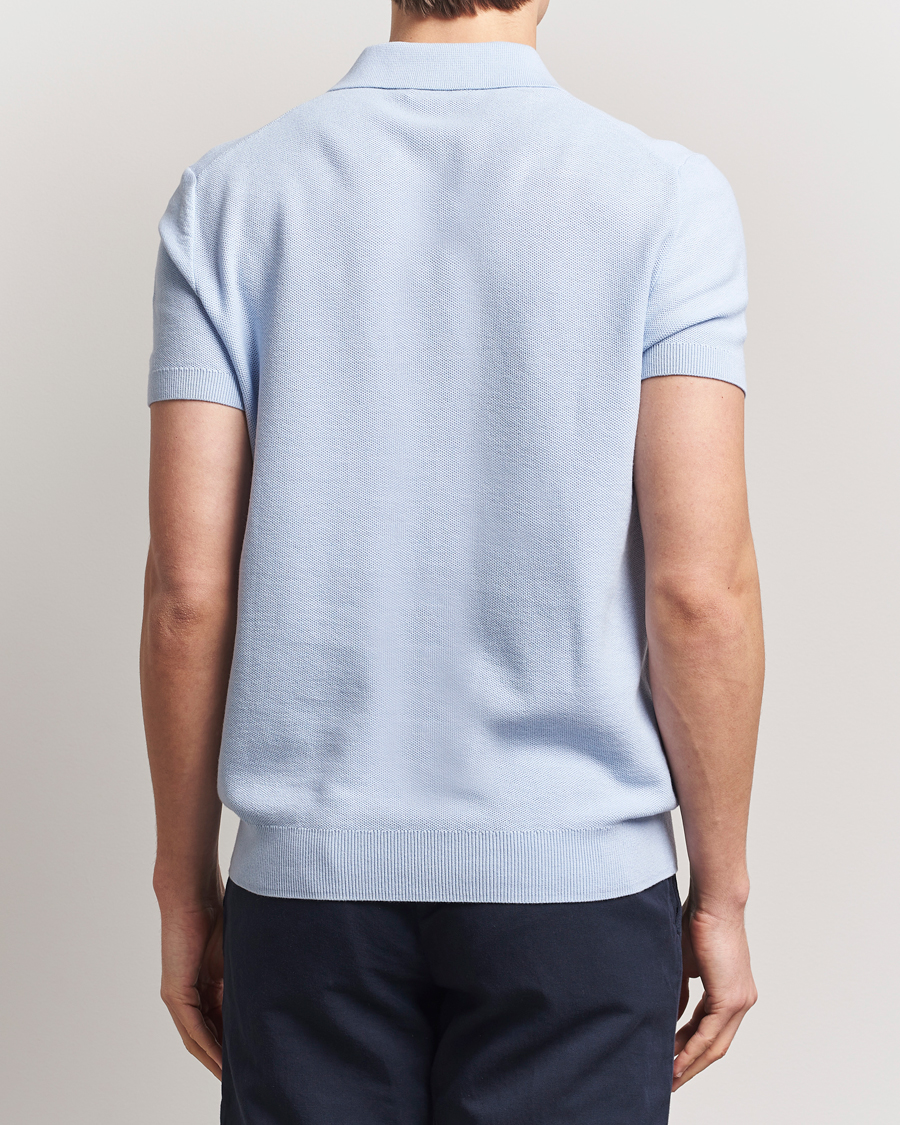 Homme | Polos | Morris | Walter Knitted Polo Light Blue