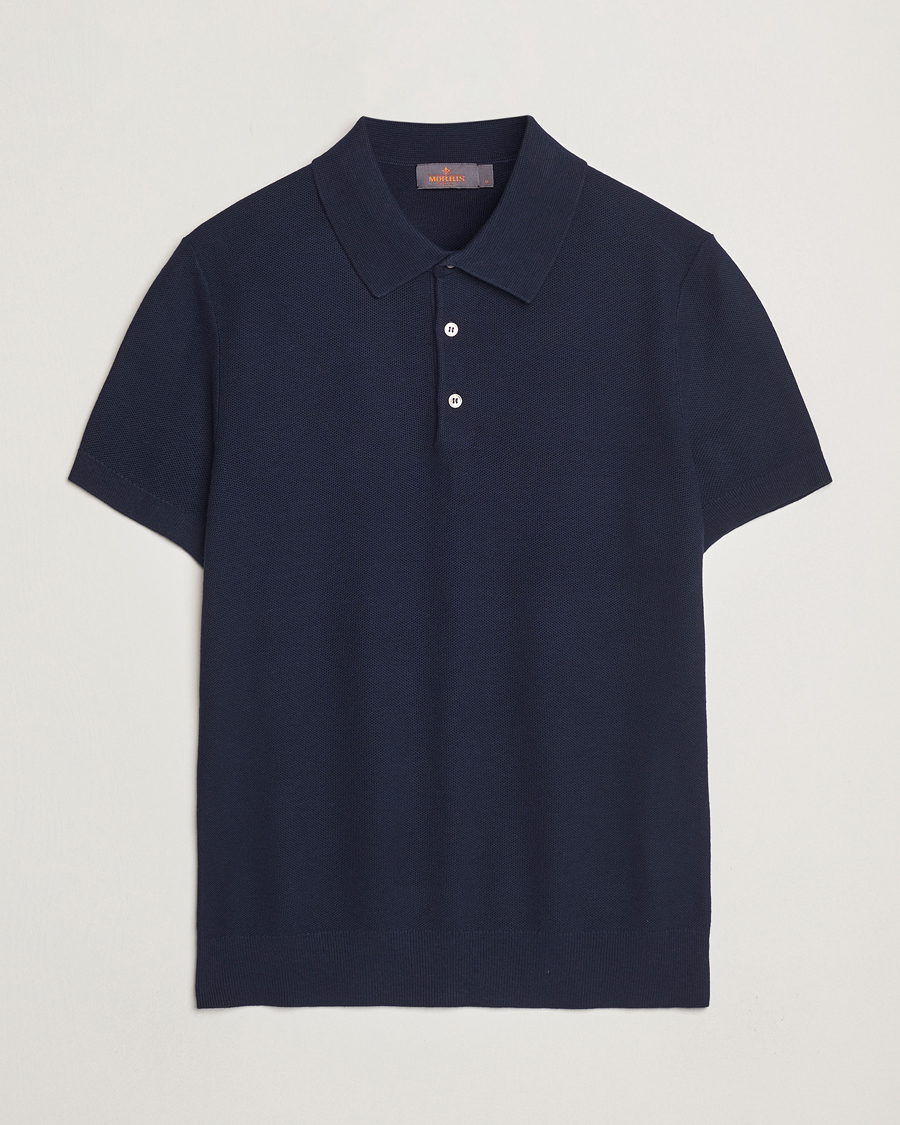 Homme | Polos | Morris | Walter Knitted Polo Navy