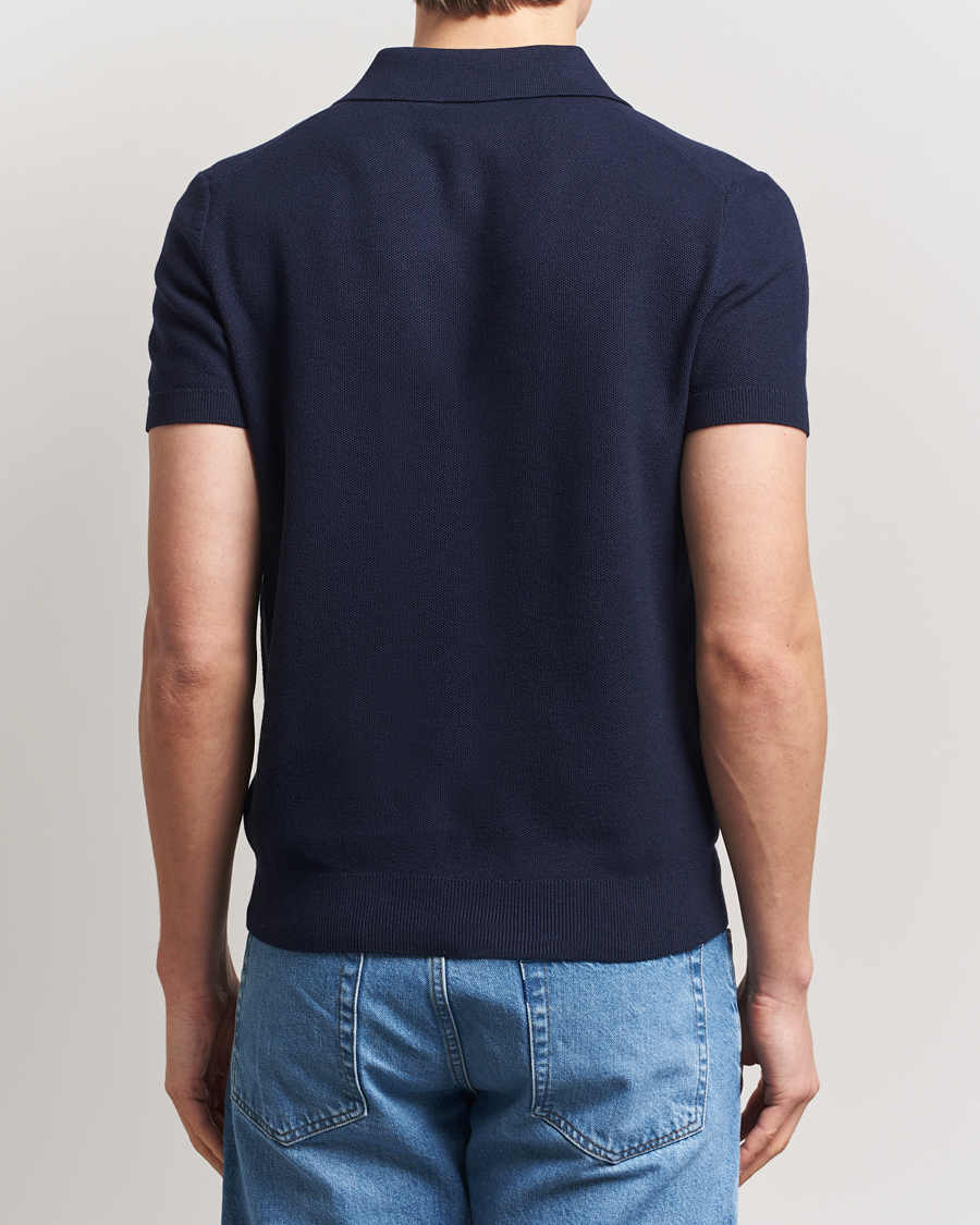 Homme | Polos | Morris | Walter Knitted Polo Navy
