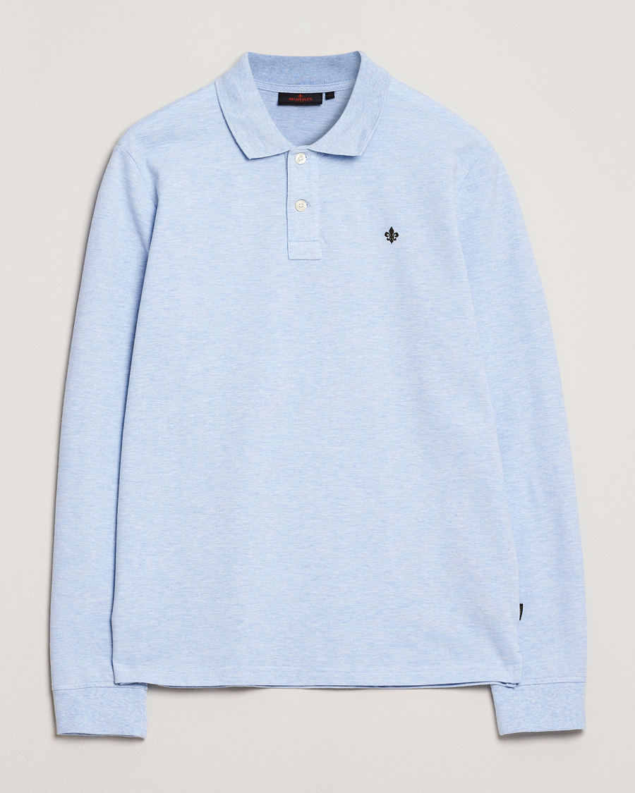 Homme | Pulls Et Tricots | Morris | Camden Long Sleeve Pique Light Blue