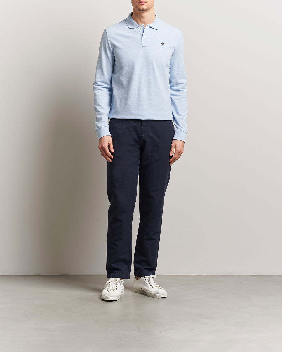 Homme | Pulls Et Tricots | Morris | Camden Long Sleeve Pique Light Blue
