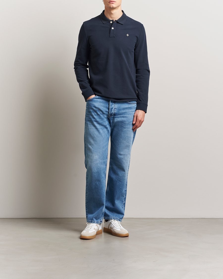 Homme | Pulls Et Tricots | Morris | Camden Long Sleeve Pique Dark Blue