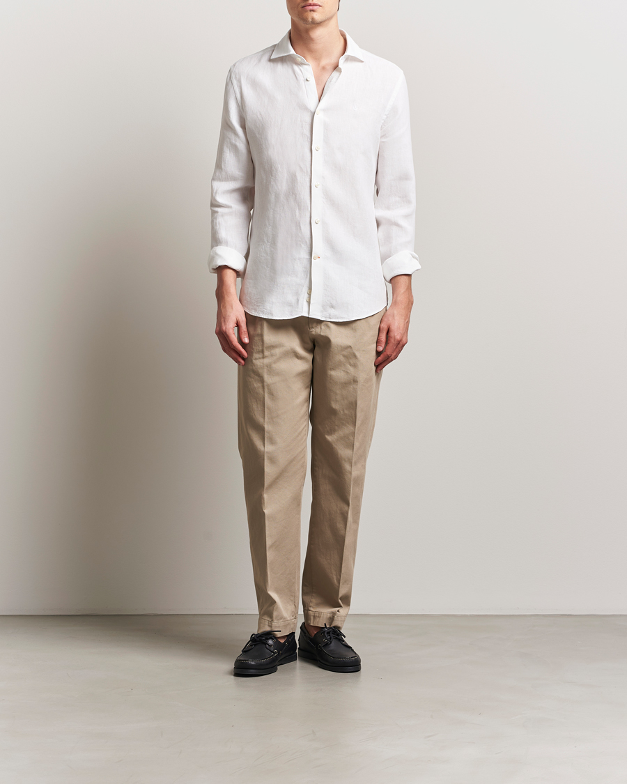 Homme | Chemises | Morris | Slim Fit Linen Shirt White